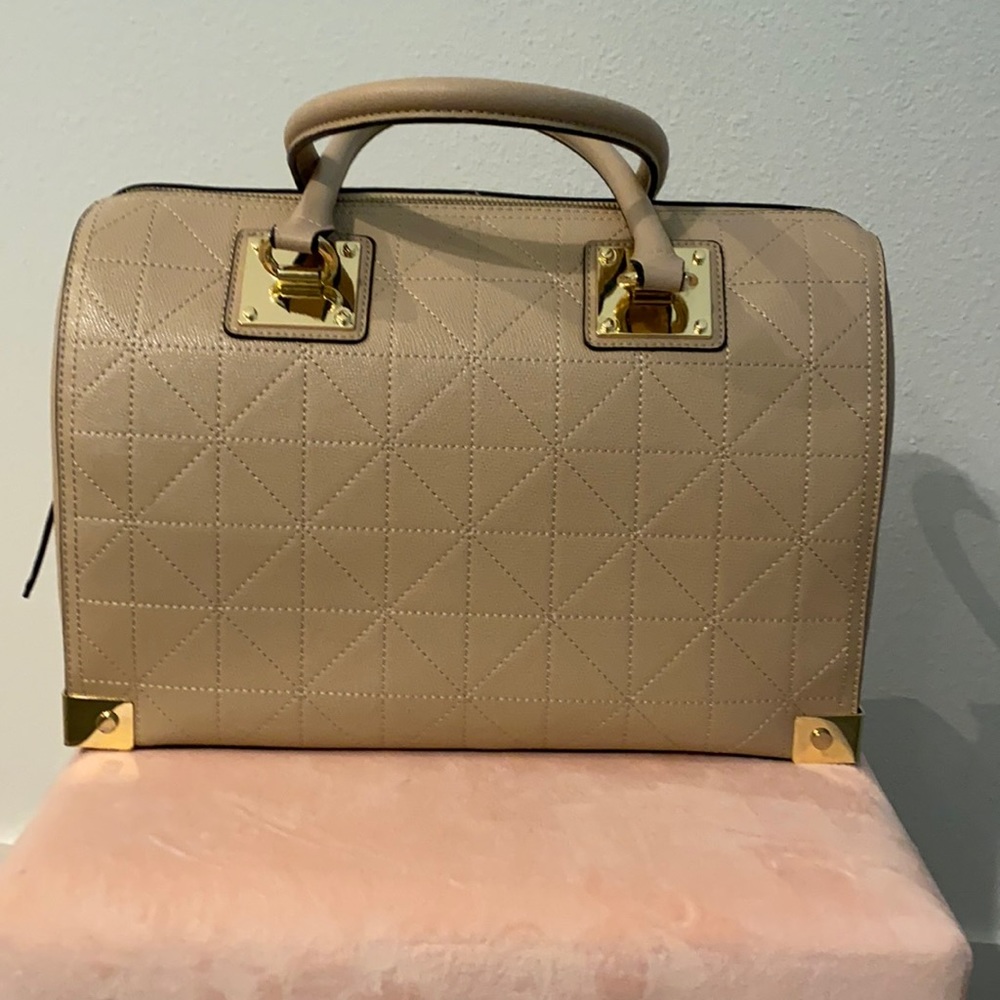 Aldo large faux leather handbag with zip Closure